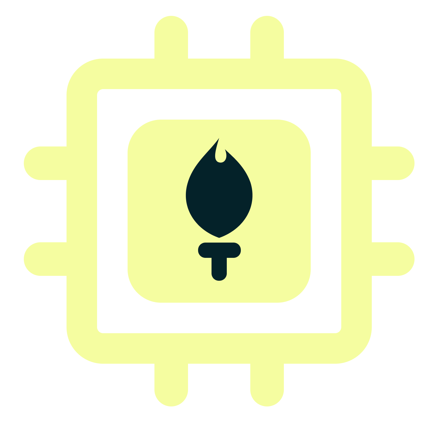 CZ-Assist logo: a yellow microchip with a flame inside